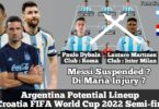 VIDEO List Of Argentina Suspended Players For World Cup 2022 Semi-Final vs Croatia
